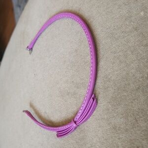 Colette Malouf pink leather headband